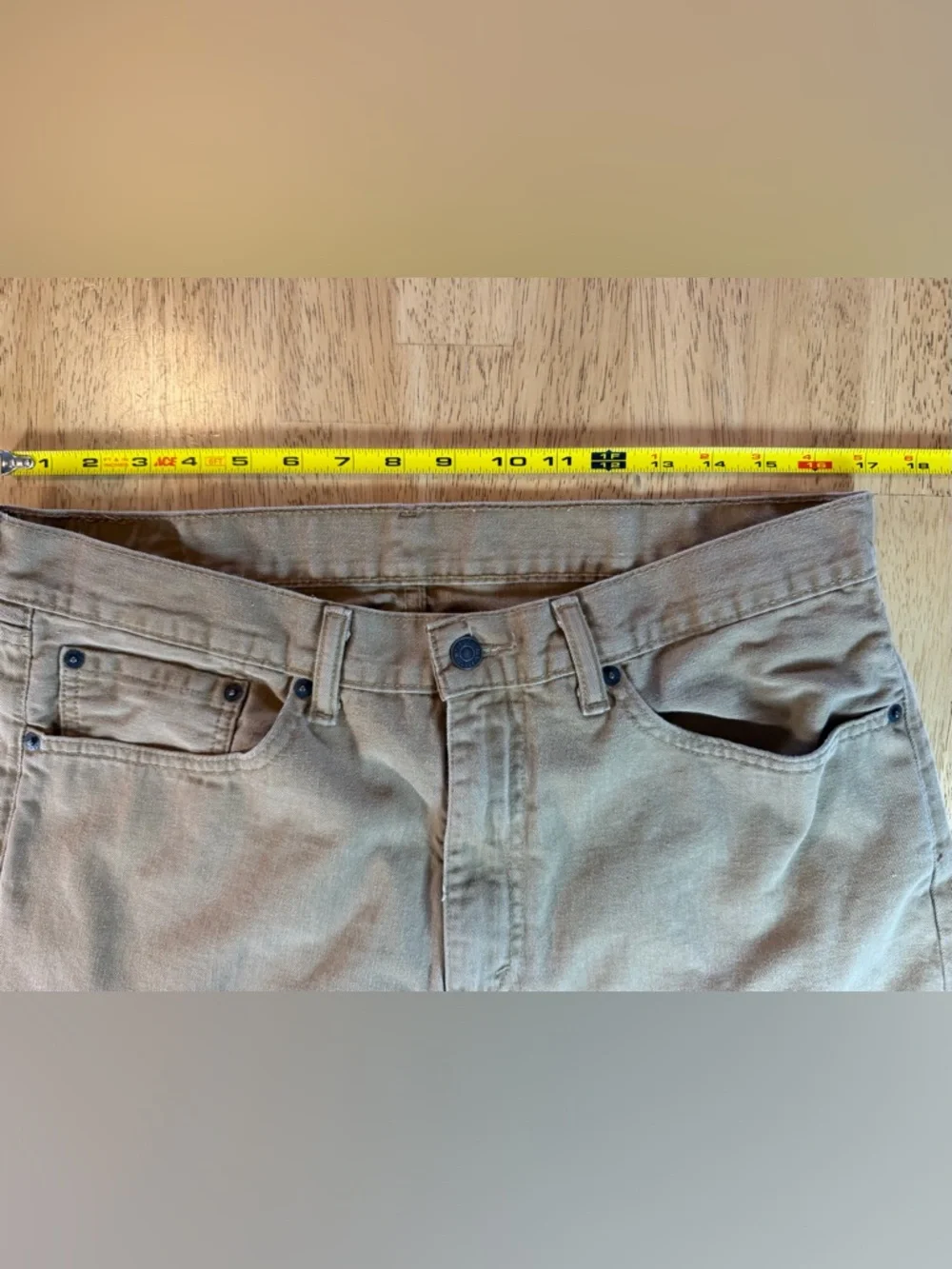 Levis 505 Mens Jeans 36x30 Regular Fit Straight Leg Jeans Coyote Brown
